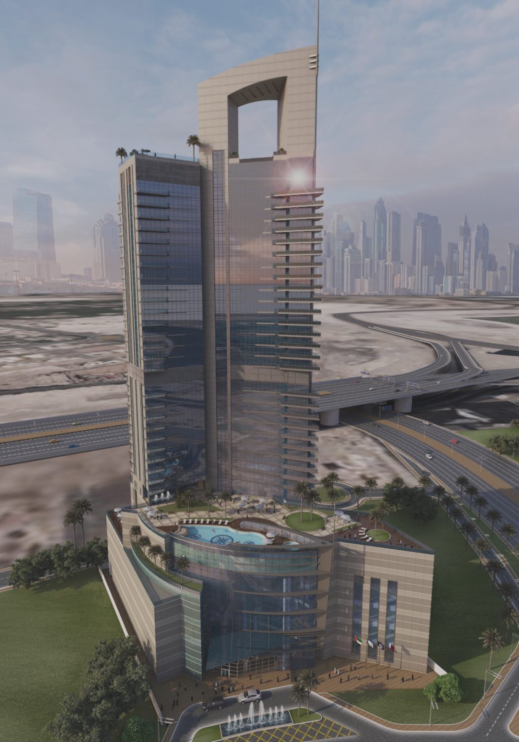 Dubai Hotel Tower, render 2