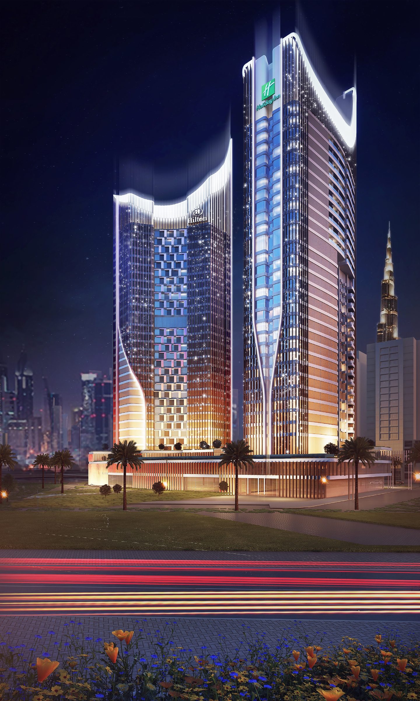 Holiday Inn & Hilton Garden Inn, render 2
