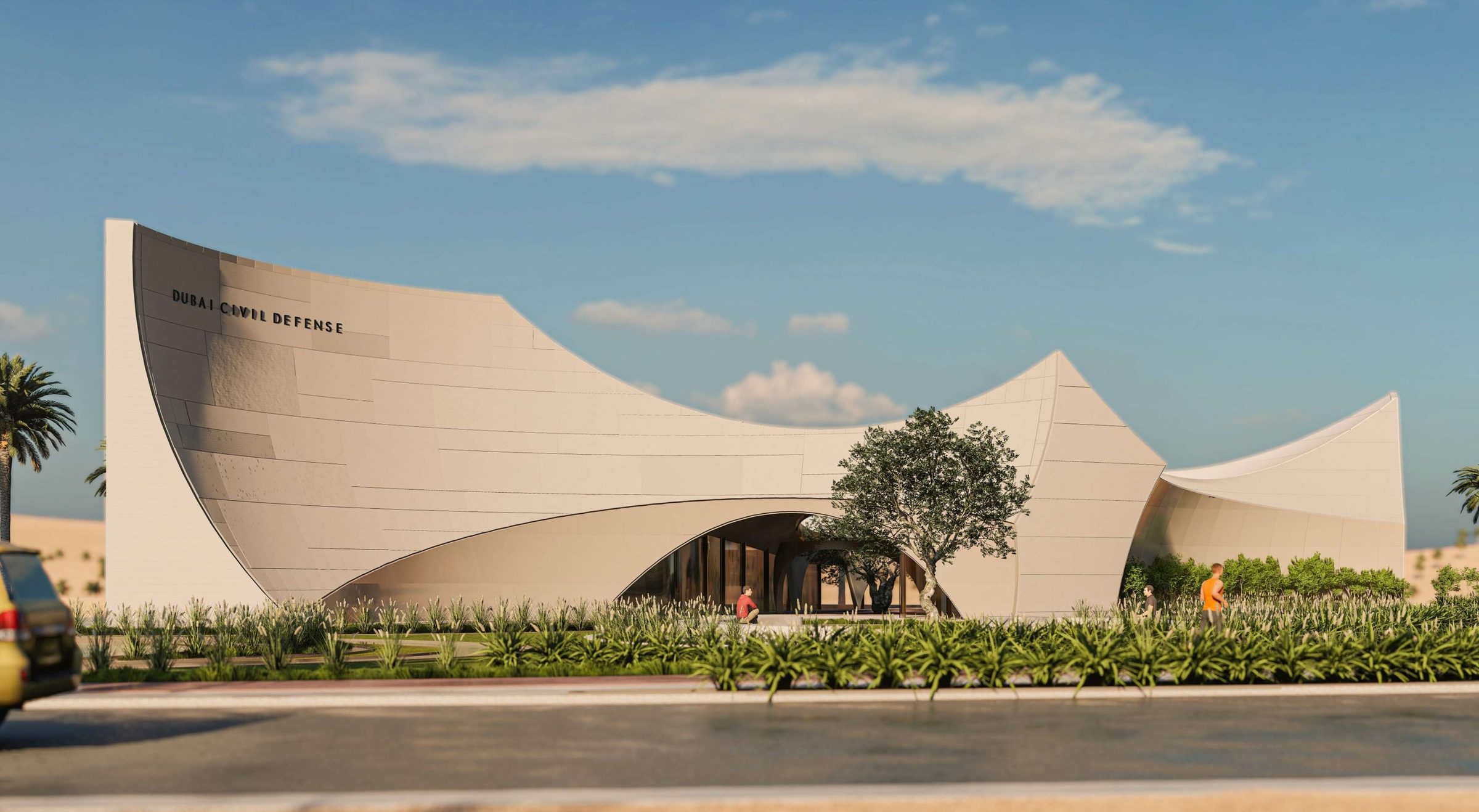 Lehbab Fire Station, render 1