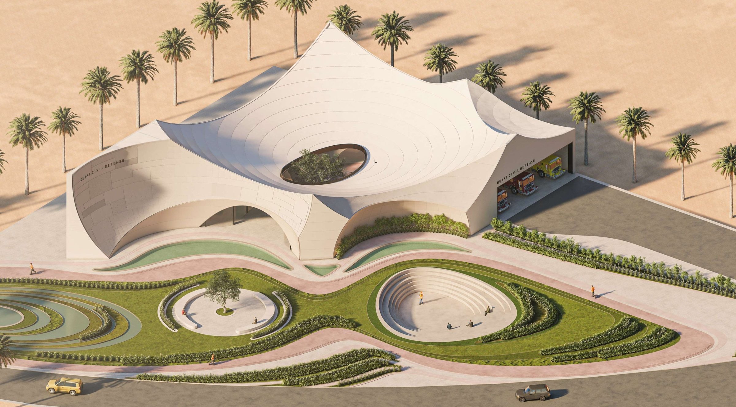 Lehbab Fire Station, render 2