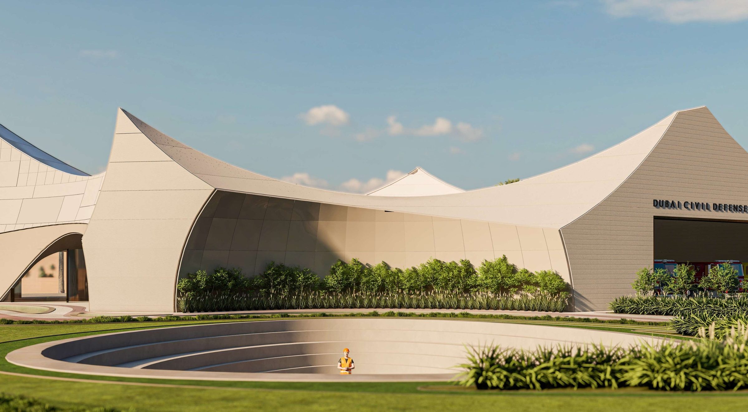 Lehbab Fire Station, render 4