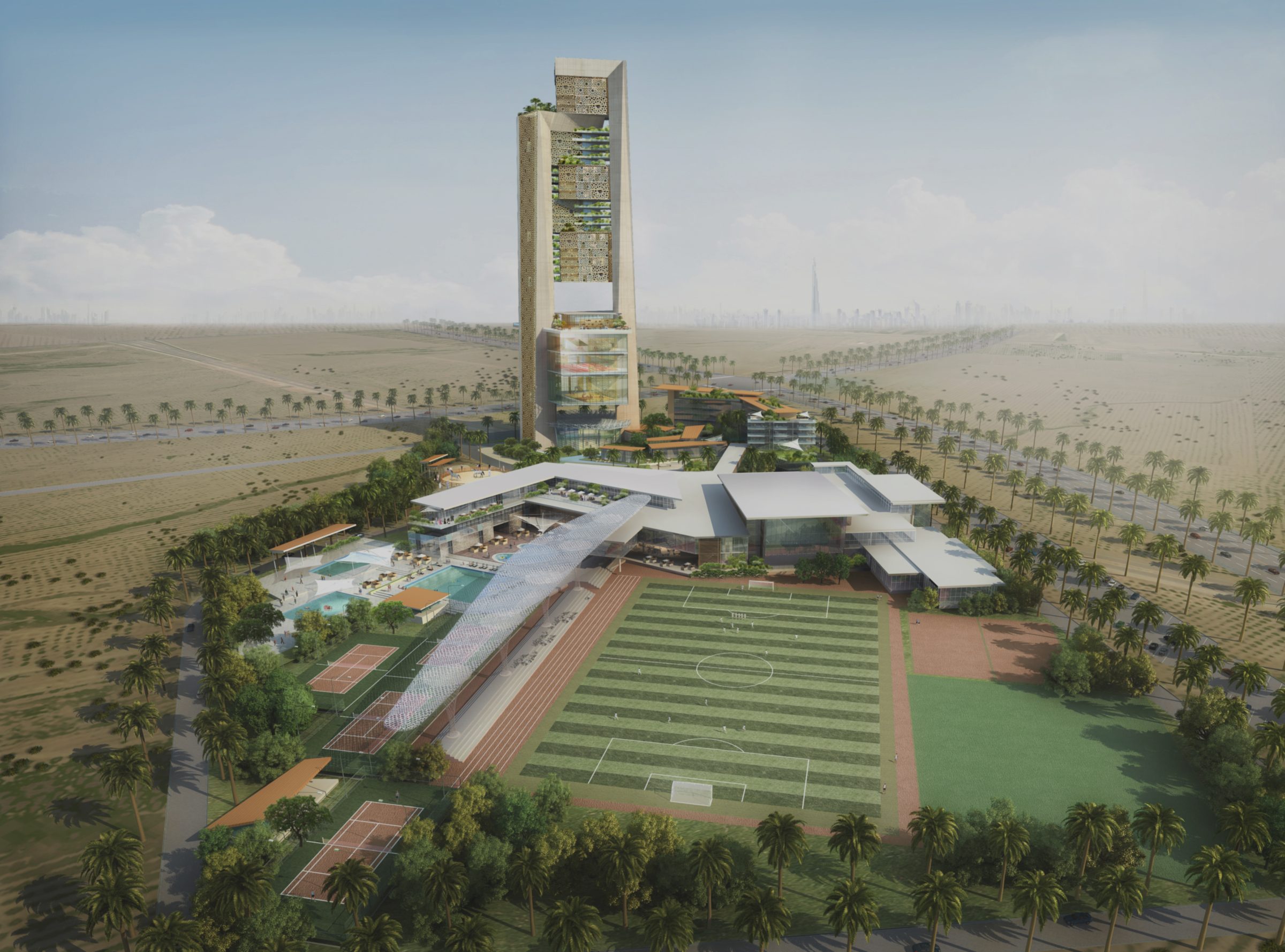 Wadi Degla Sports Club / Tower, render 3
